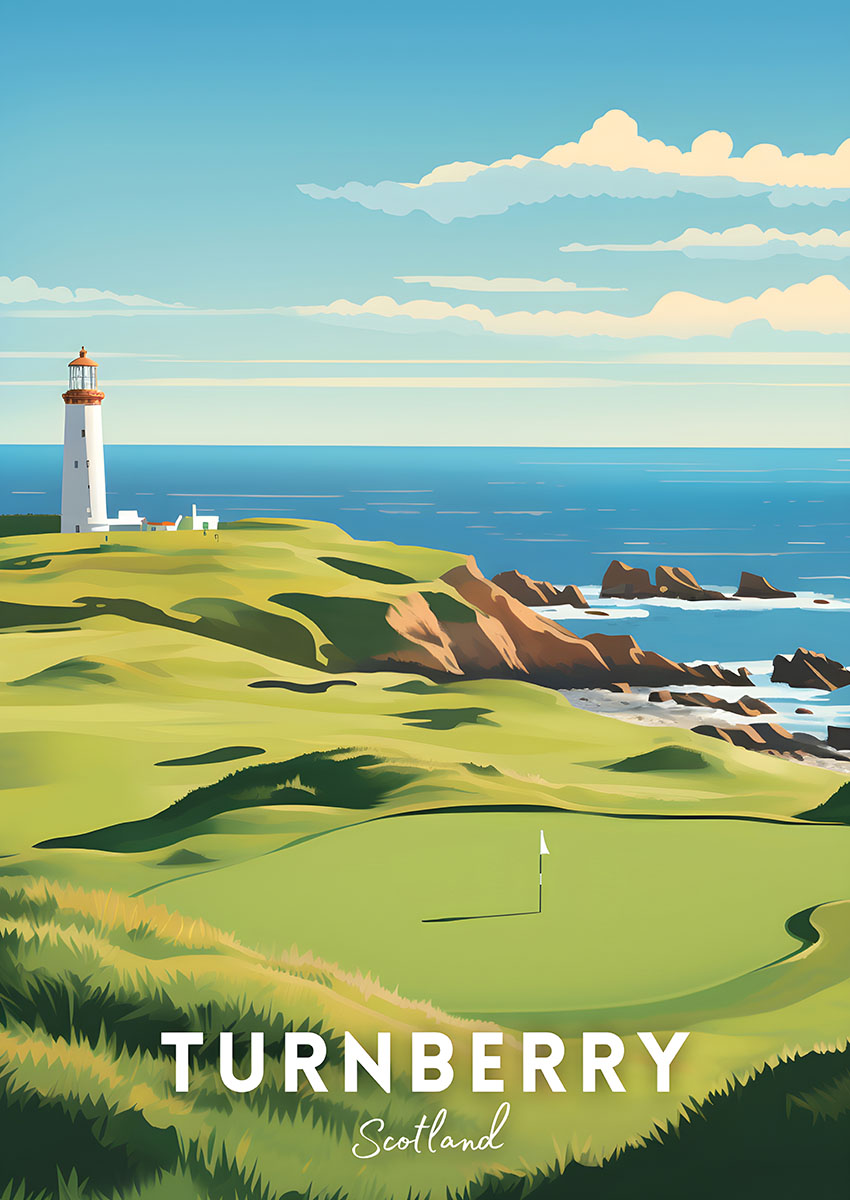 Turnberry Golf Course Landscape Canvas Print & Poster Wall Art - AI PRINT LAB